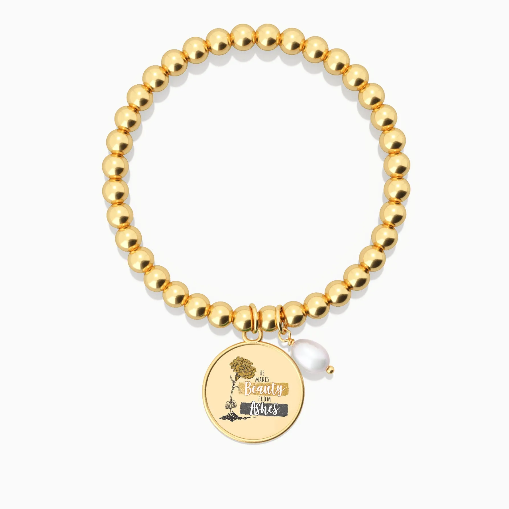 He Makes Beauty From Ashes - Beaded Bracelet