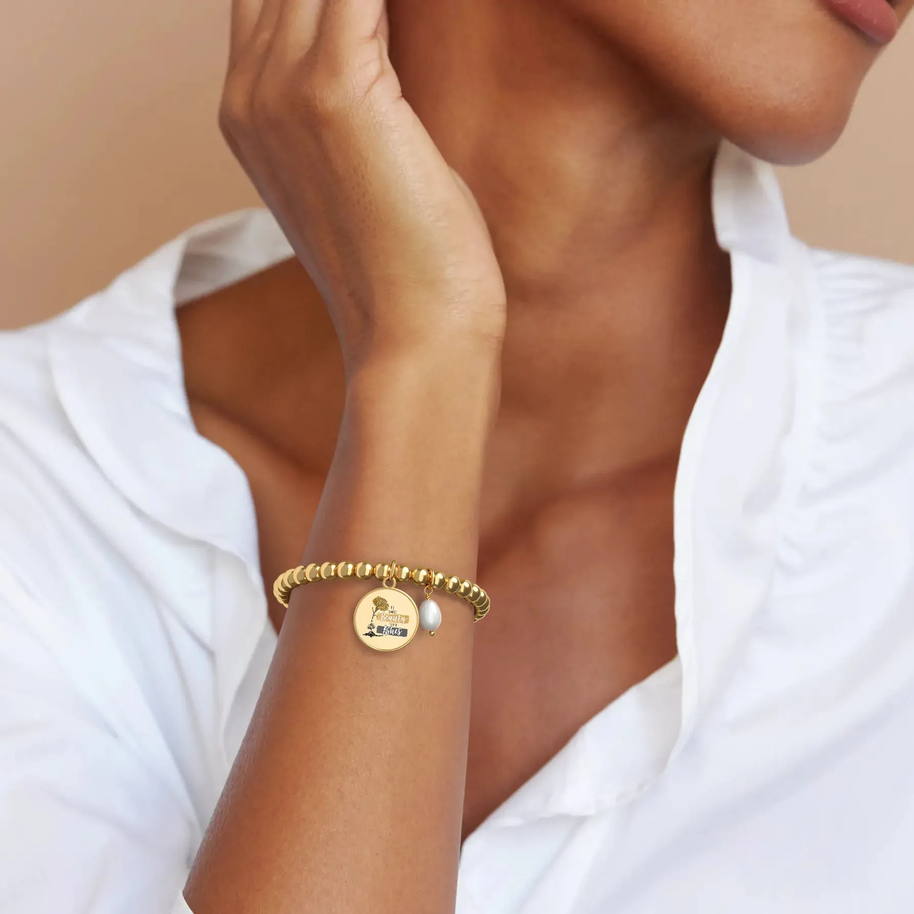 He Makes Beauty From Ashes - Beaded Bracelet