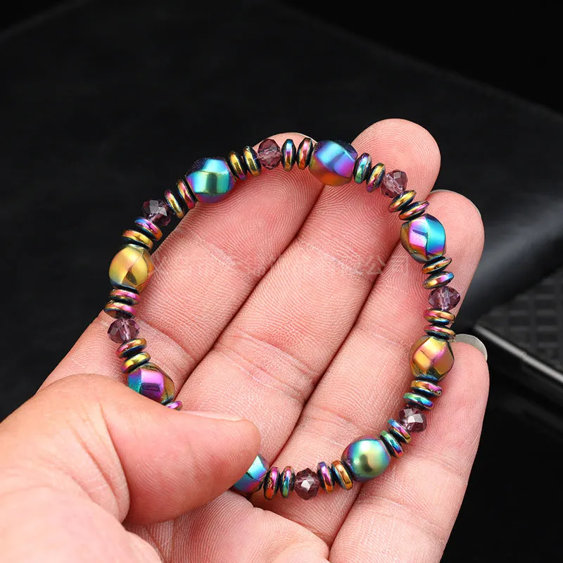 Hematite Gallstone Magnetic Bracelet