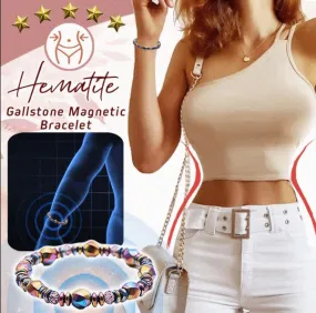Hematite Gallstone Magnetic Bracelet