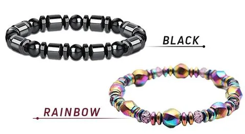 Hematite Gallstone Magnetic Bracelet