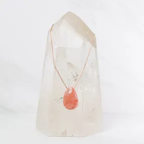 Hematoid teardrop necklace