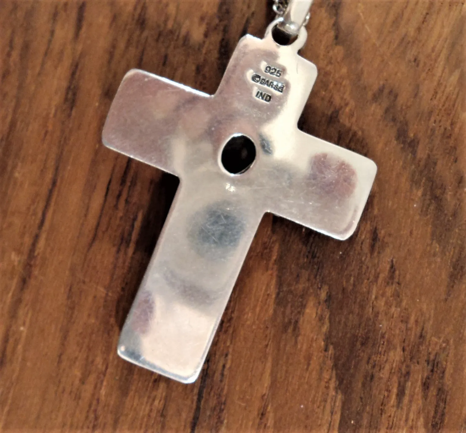 Indonesian Sterling Silver Cross Necklace