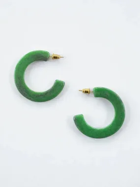 Jade Hoop Earrings