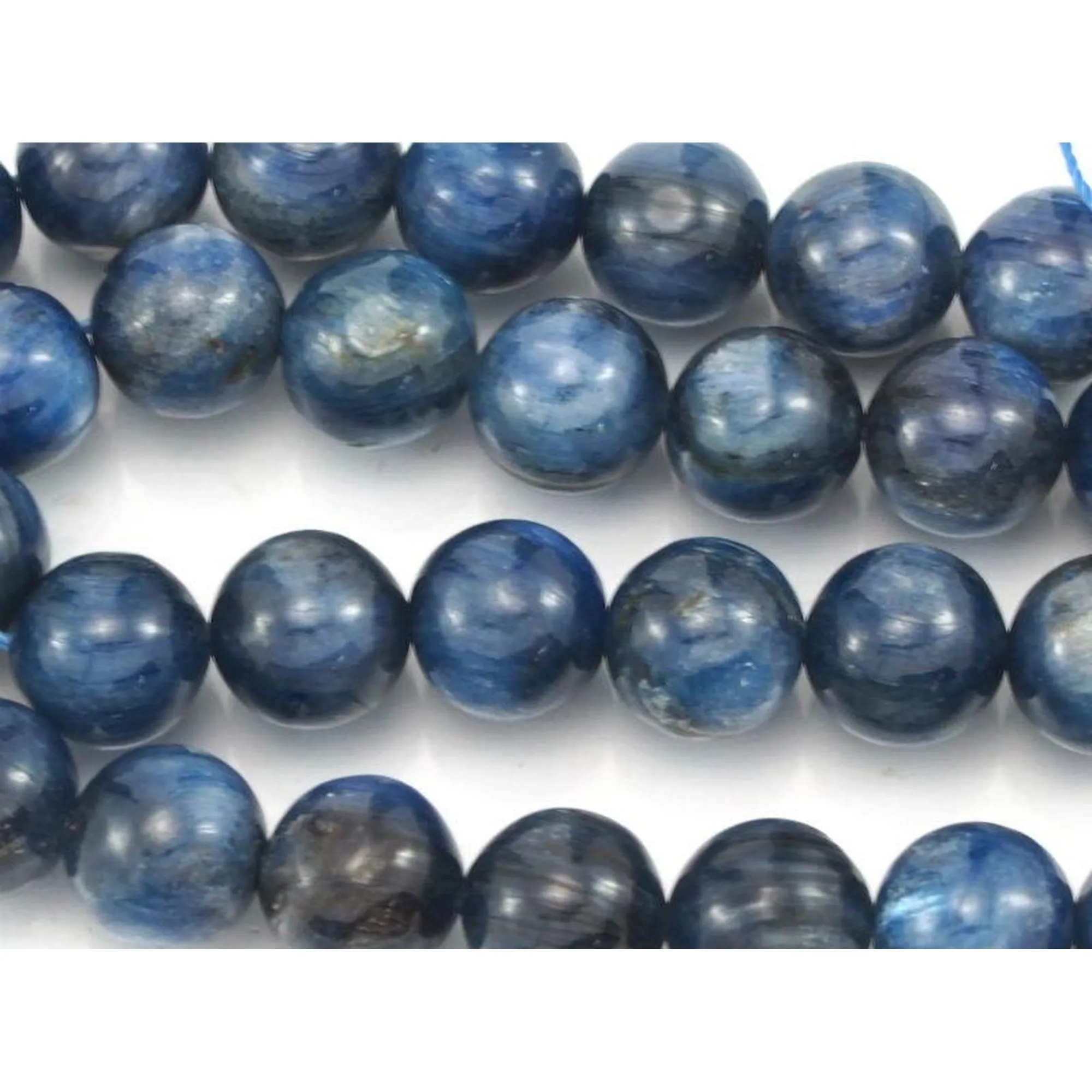 Kyanite Smooth Round 12mm Bead Strand