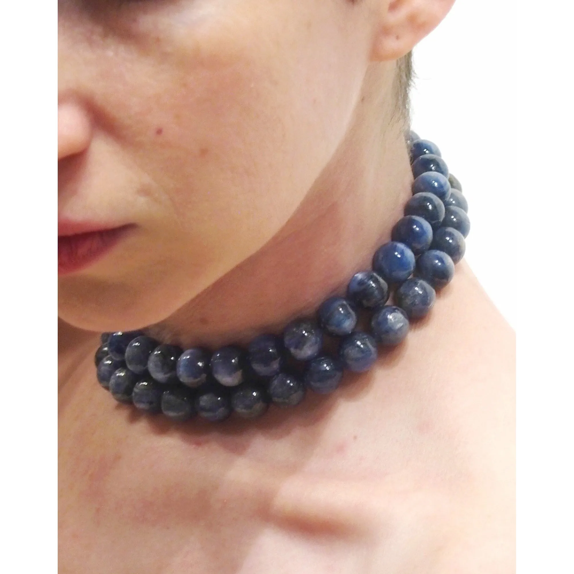 Kyanite Smooth Round 12mm Bead Strand