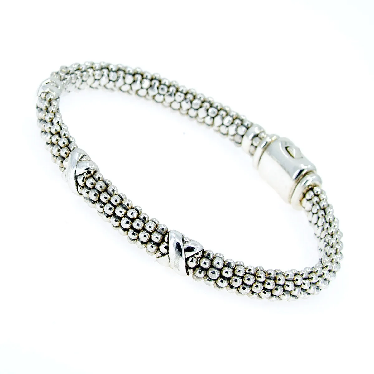 Lagos Signature Caviar Beaded X Bracelet