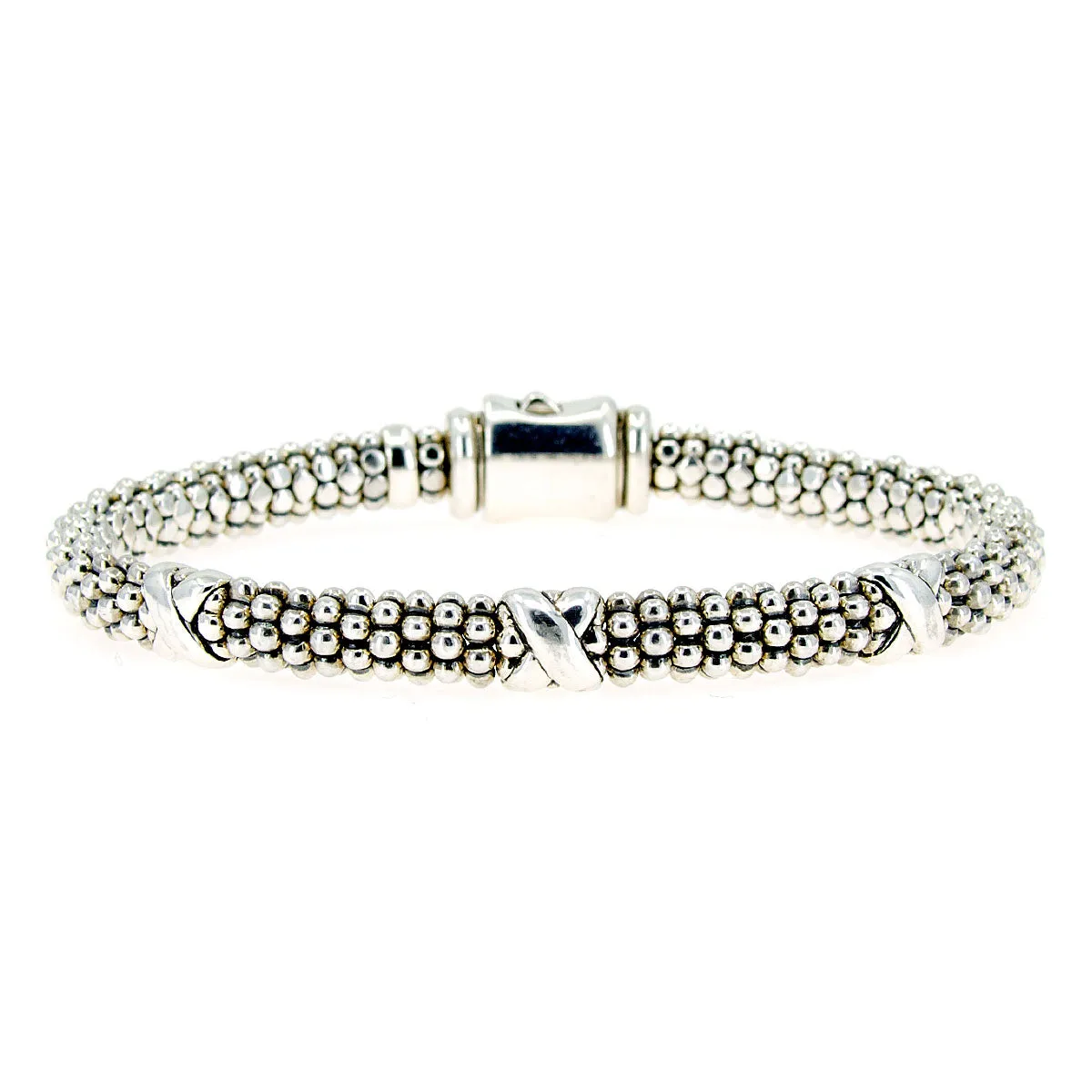 Lagos Signature Caviar Beaded X Bracelet