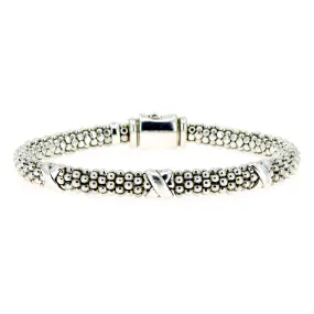 Lagos Signature Caviar Beaded X Bracelet
