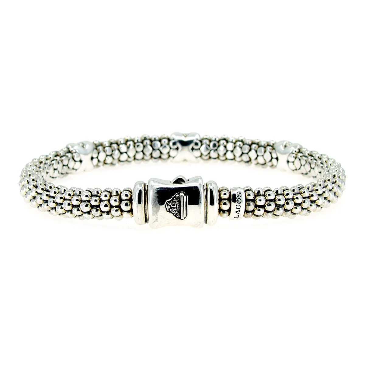 Lagos Signature Caviar Beaded X Bracelet