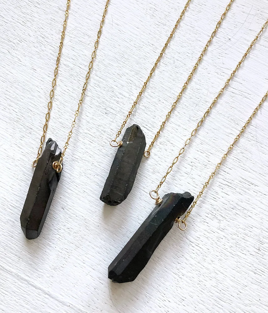Large Crystal Pendant Long Necklace