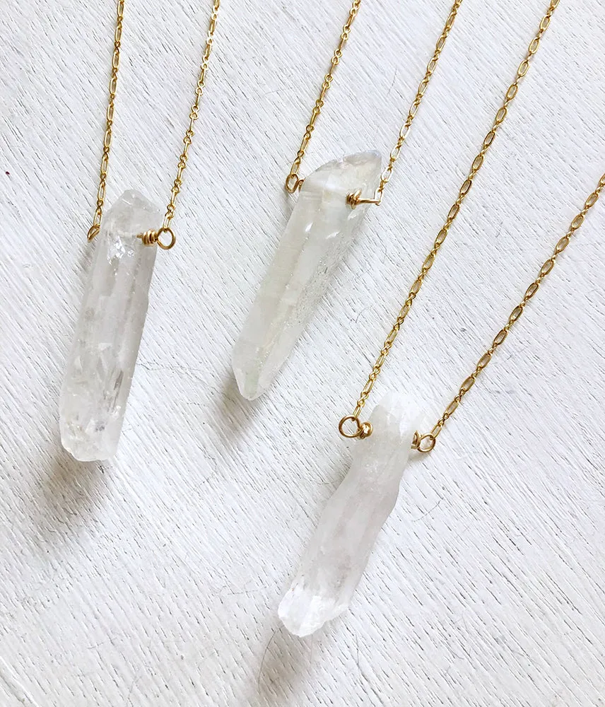 Large Crystal Pendant Long Necklace