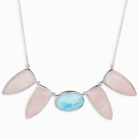 Larimar & Rose Quartz Necklace