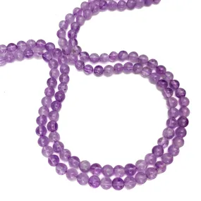 Lavender Quartz 4mm Smooth Rounds Strand
