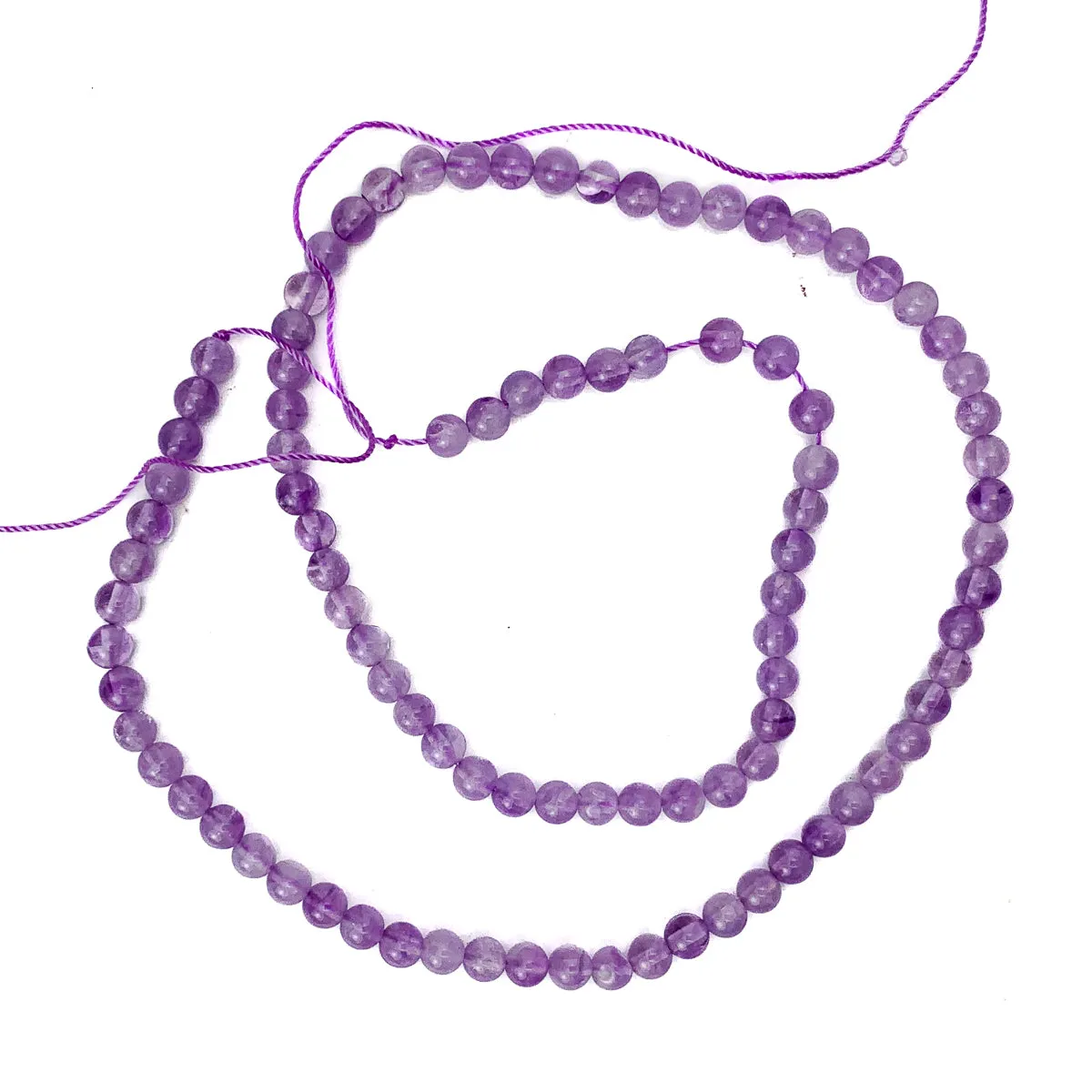 Lavender Quartz 4mm Smooth Rounds Strand