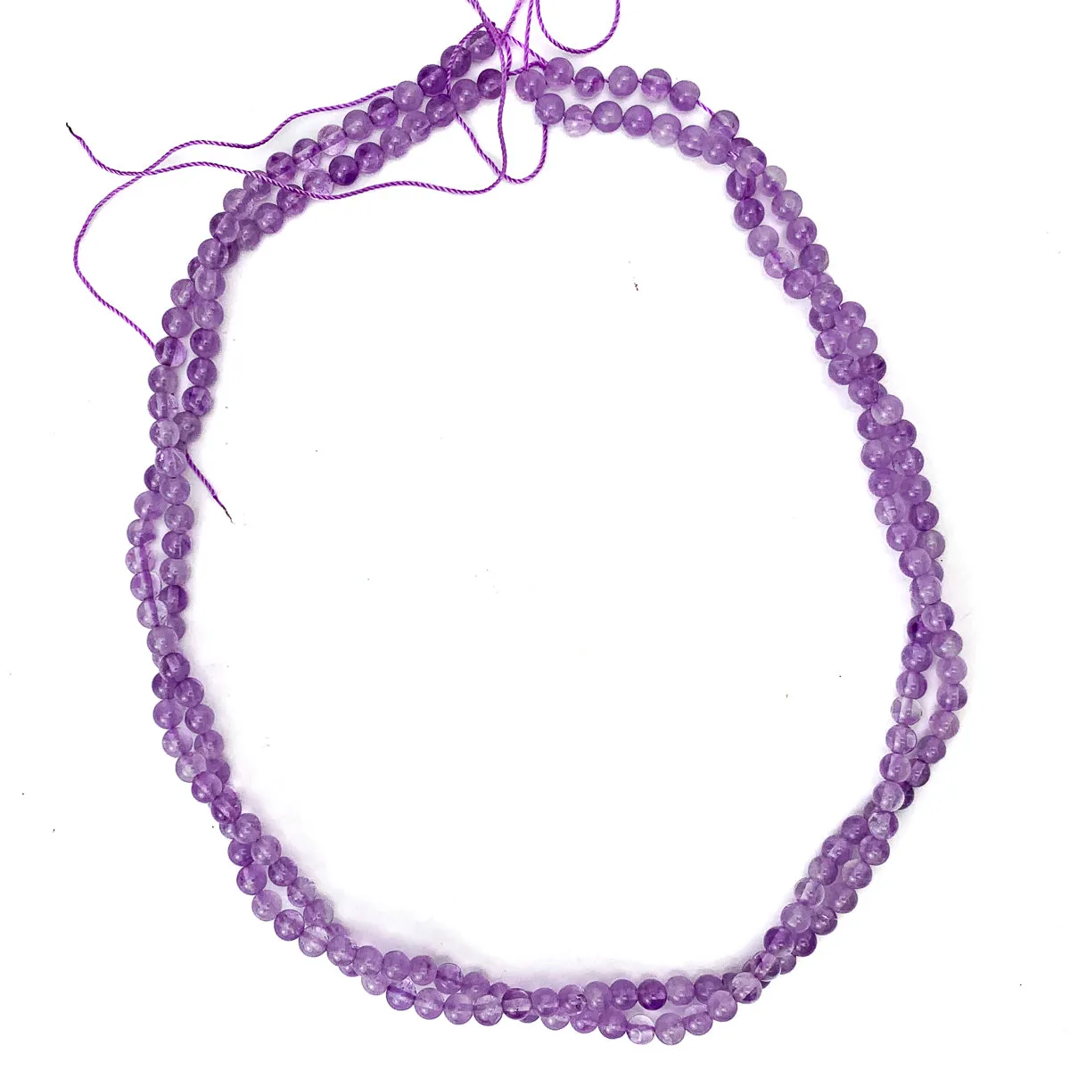 Lavender Quartz 4mm Smooth Rounds Strand