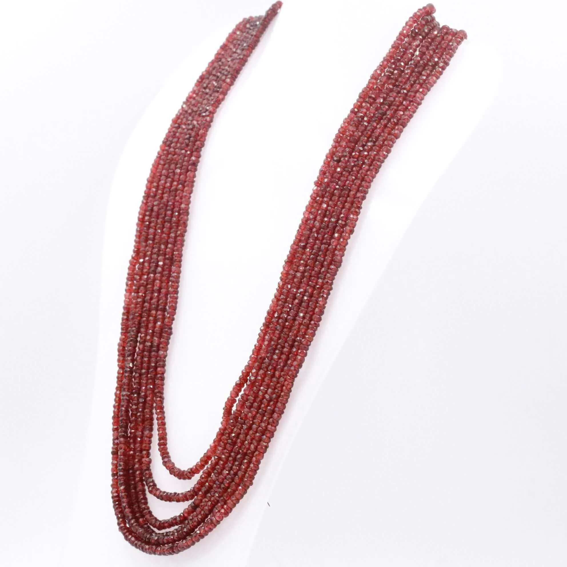 Layered Garnet Necklace Faceted Garnet Necklace Red Faceted Necklace Long Garnet Necklace Garnet Necklace SKU: 6143192
