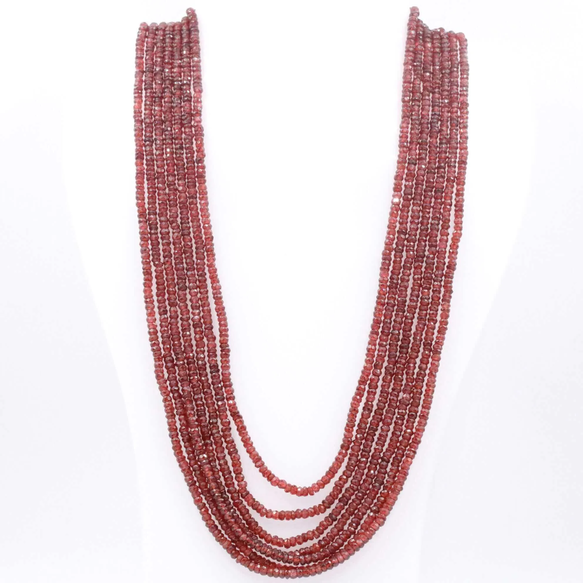 Layered Garnet Necklace Faceted Garnet Necklace Red Faceted Necklace Long Garnet Necklace Garnet Necklace SKU: 6143192