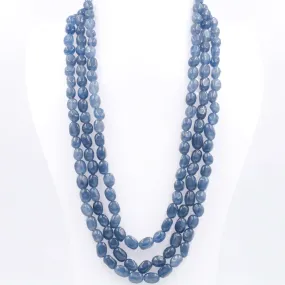 Layered Quartz Necklace Beaded Necklace Layered Necklace Long Necklace Indian Necklace Quartz Sarafa Blue Necklace Blue Sarafa SKU 6143216
