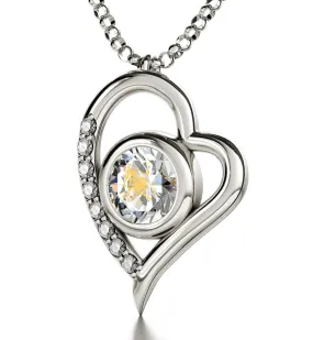 Leo Sign, 925 Sterling Silver Necklace, Swarovski