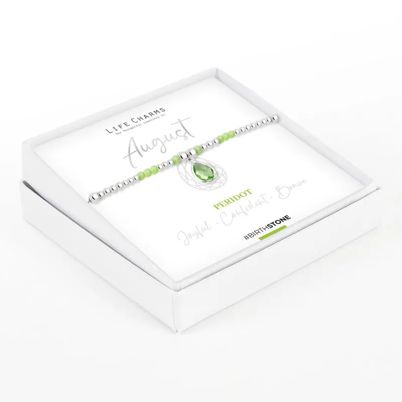 Life Charms - August Birthstone Bracelet