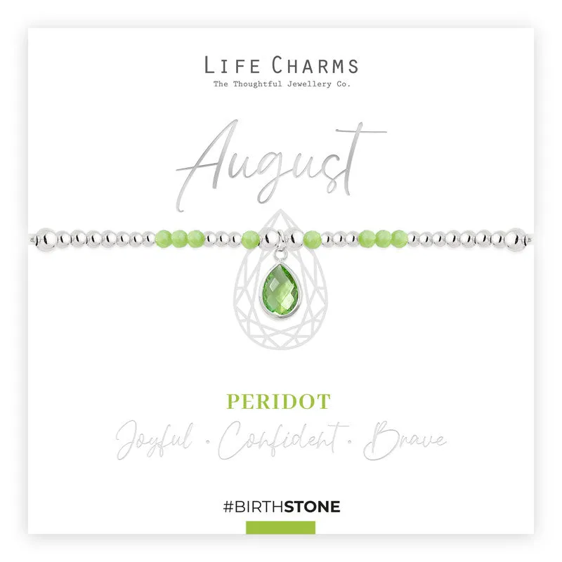 Life Charms - August Birthstone Bracelet