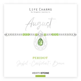 Life Charms - August Birthstone Bracelet