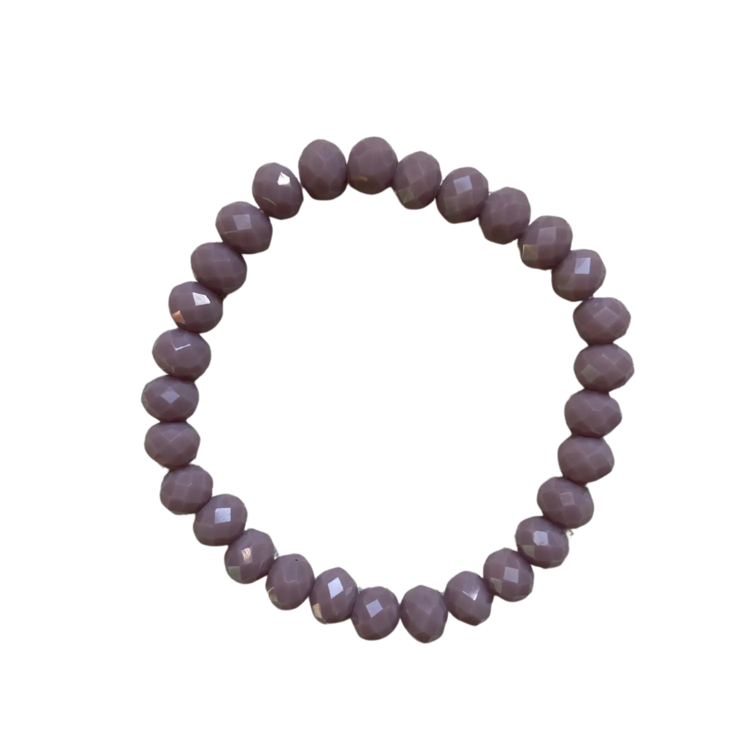 Light Purple Jade Faceted Rondelle 8mm Bracelet