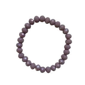 Light Purple Jade Faceted Rondelle 8mm Bracelet
