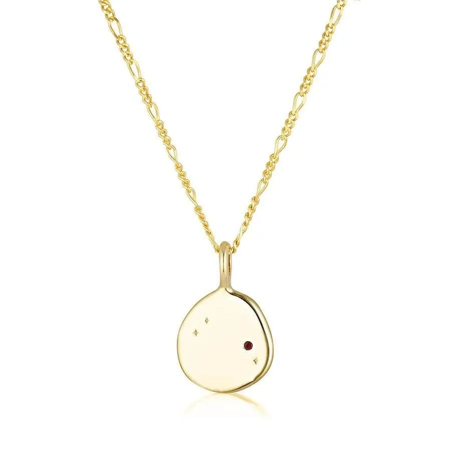 Linda Tahija Aries Zodiac Figaro Necklace - Gold