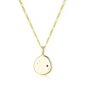 Linda Tahija Aries Zodiac Figaro Necklace - Gold