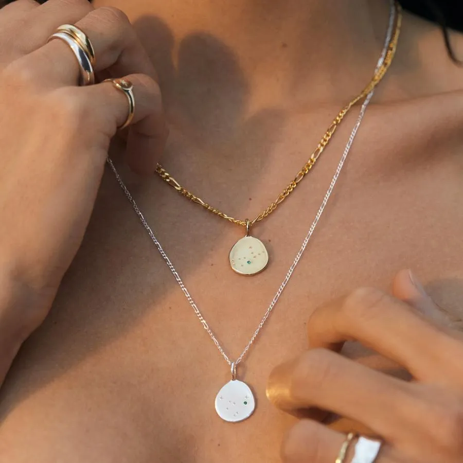 Linda Tahija Aries Zodiac Figaro Necklace - Gold