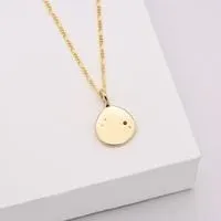 Linda Tahija Aries Zodiac Figaro Necklace - Gold