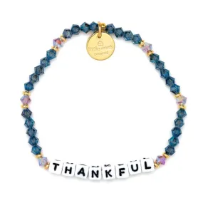 Little Words Project Gratitude For Loved Ones - Thankful - White/Navy Beach