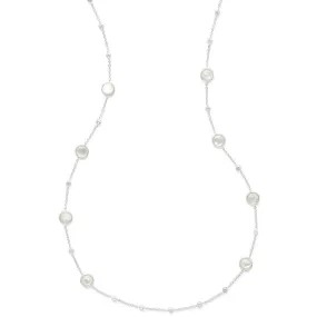 Lollipop Quartz and Mop Doublet Multi-Station Necklace