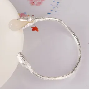 LovelyRLovely S990 Sterling Silver Inlaid Crystal Tulip Bracelet