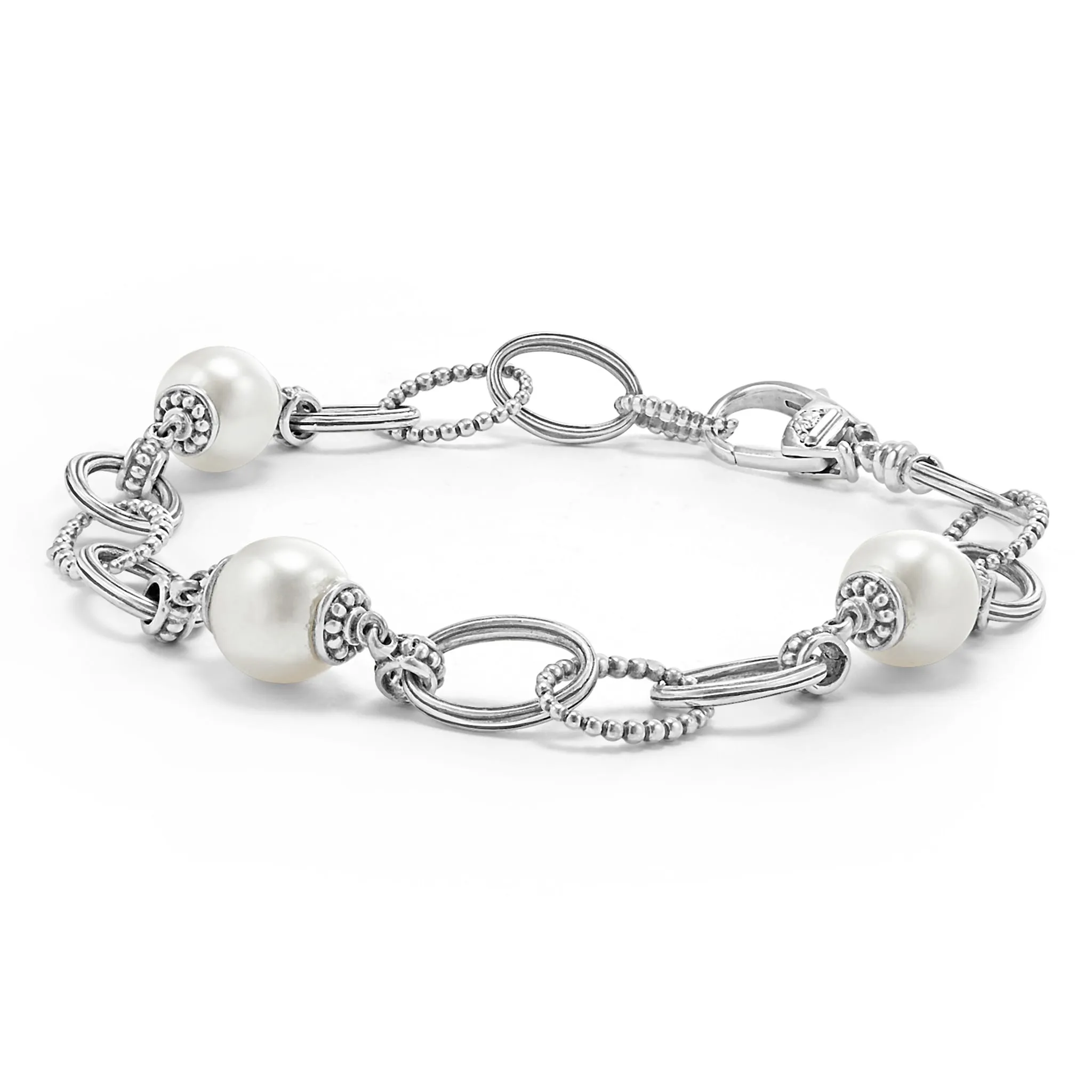 Luna Caviar Pearl Link Bracelet