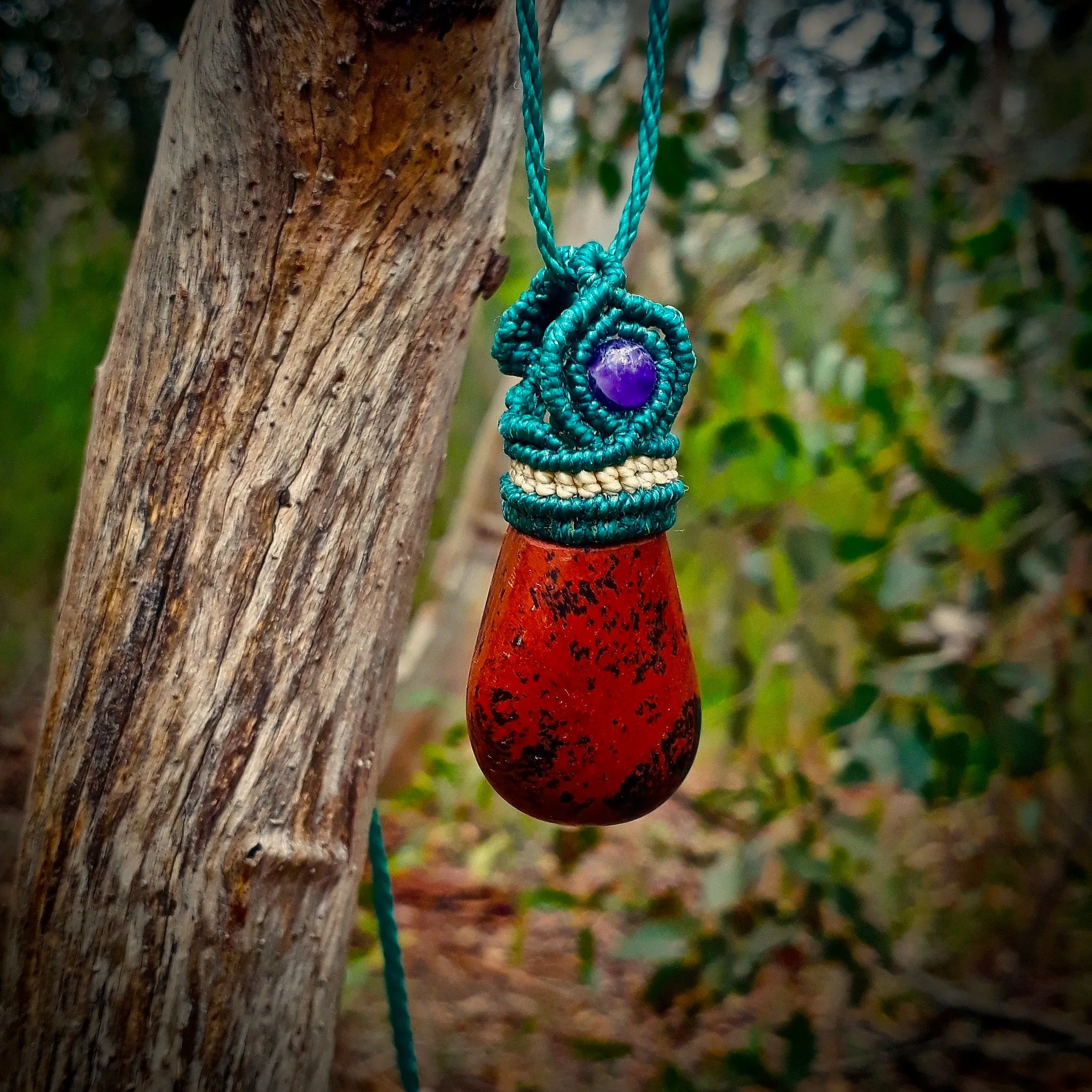 Mahogany obsidian necklace
