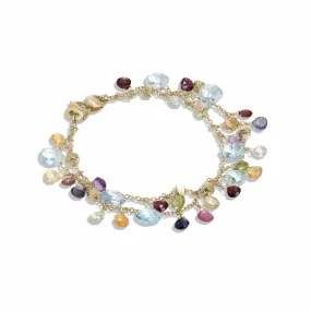 Marco Bicego Paradise 18K Yellow Gold Double Row Multi Stone Bracelet