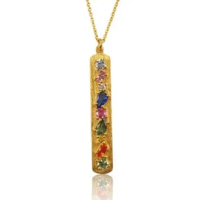 Marika 14K Gold, Mixed Sapphire & Diamond Necklace - M8063