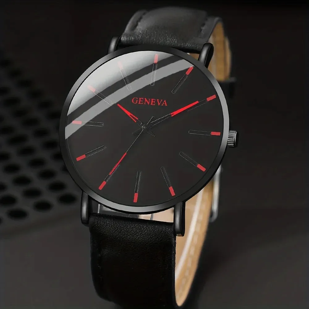 Men's Quartz Watch Set with Bracelet and Necklace - 1 Piece Each