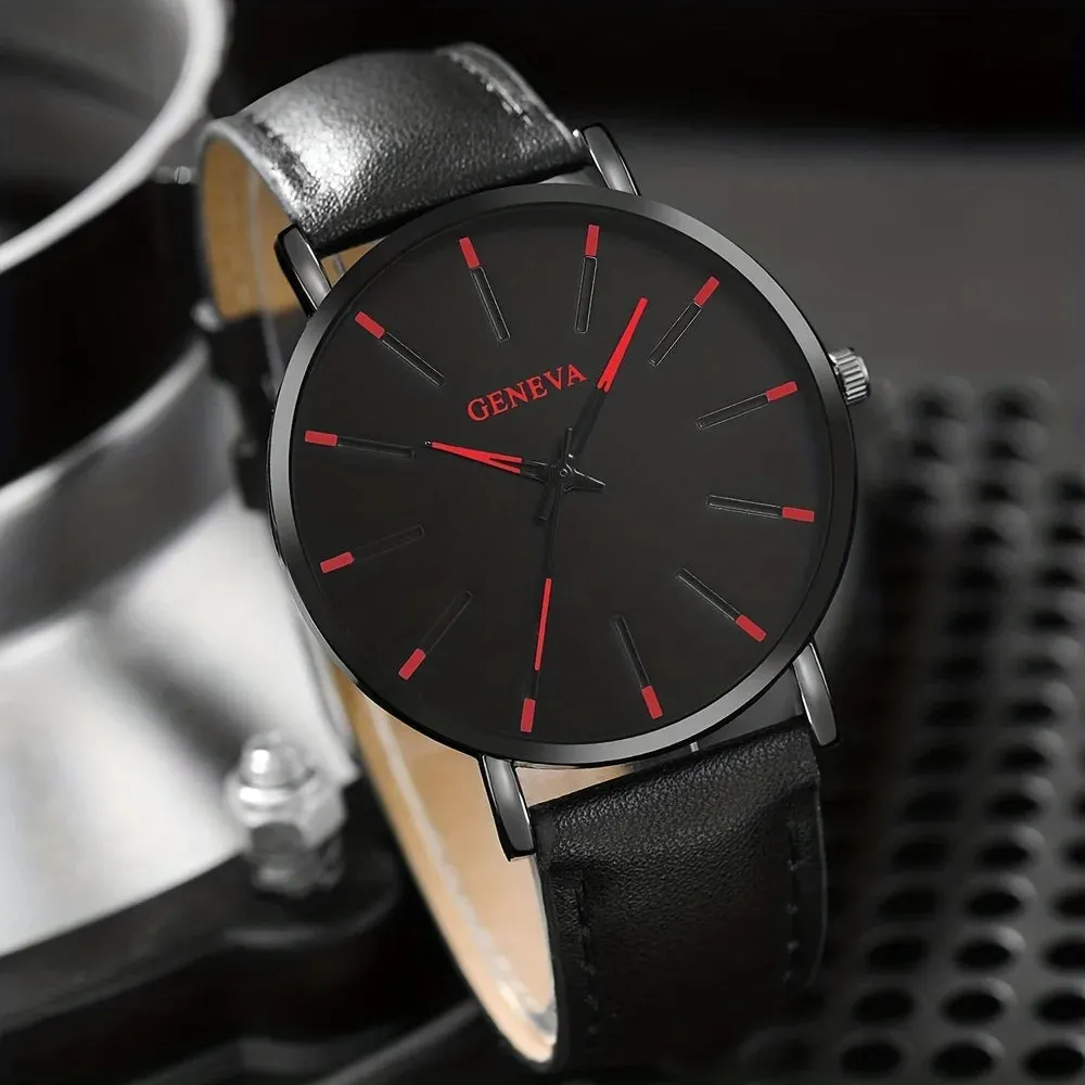 Men's Quartz Watch Set with Bracelet and Necklace - 1 Piece Each
