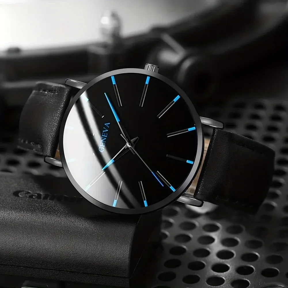 Men's Quartz Watch Set with Bracelet and Necklace - 1 Piece Each
