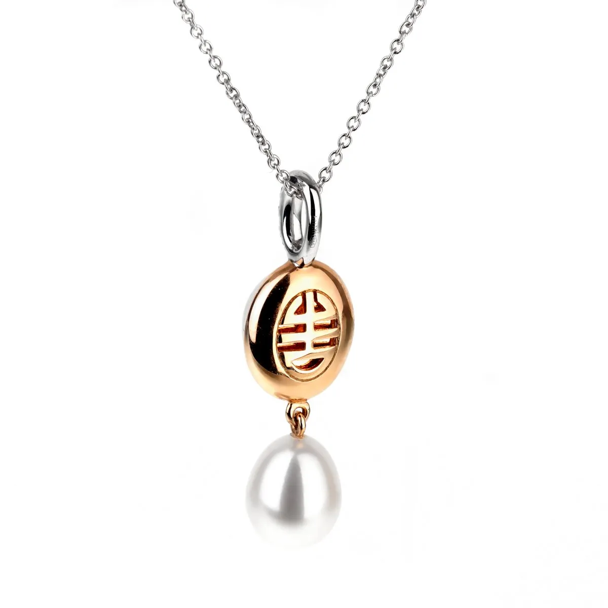 Mimi Milano Milky Quartz Pearl Diamond Necklace