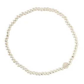 Mini Metal Stacking Bracelet in Silver
