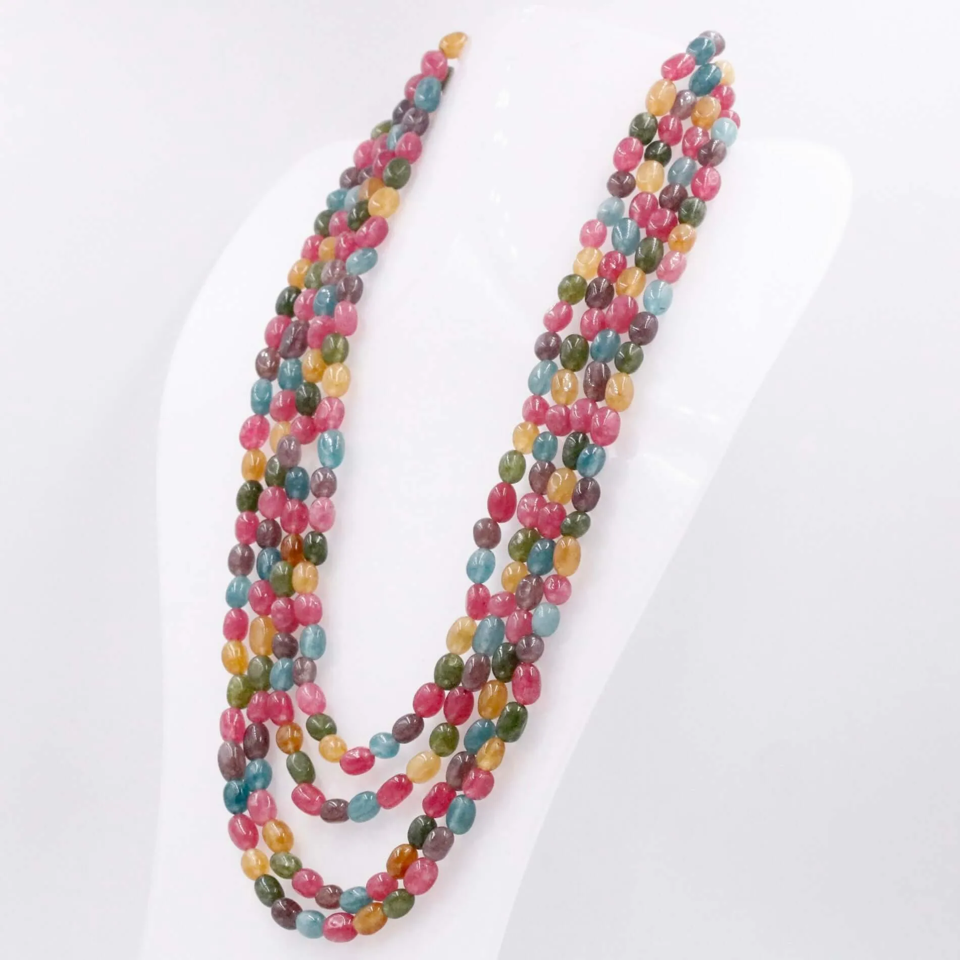 Multi Color Quartz Necklace Multi Color Necklace Layered Necklace Long Necklace Gemstone Necklace Beaded Necklace SKU 6143287