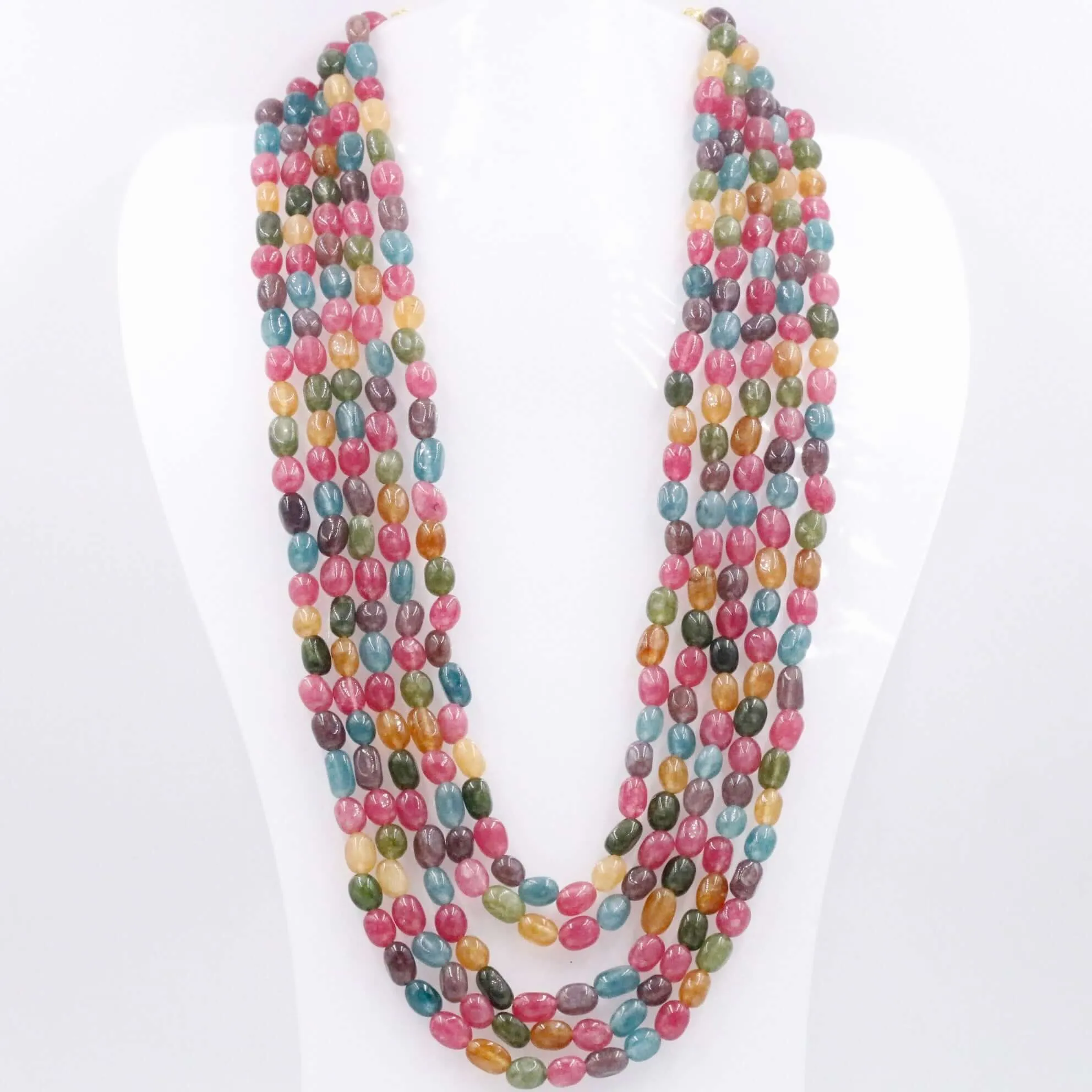 Multi Color Quartz Necklace Multi Color Necklace Layered Necklace Long Necklace Gemstone Necklace Beaded Necklace SKU 6143287