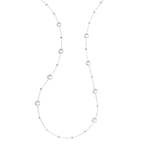 Multi Station Bead and Rock Crystal Necklace