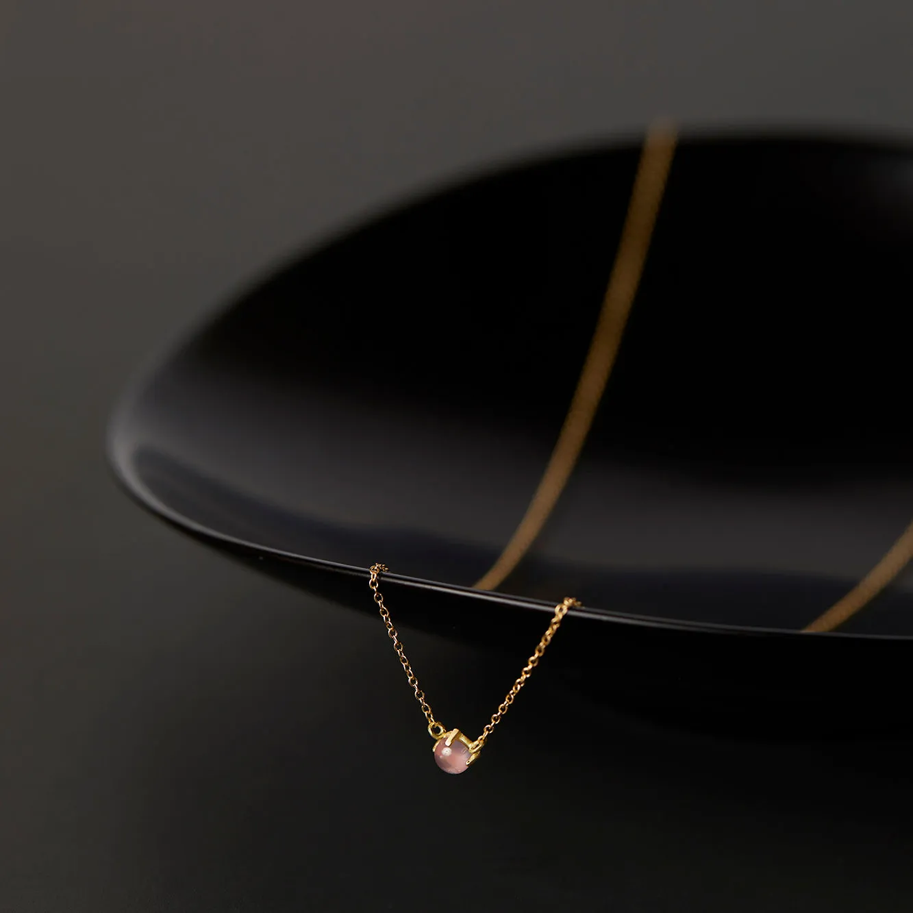 N5804RQ | Rose Quartz Wisp Necklace