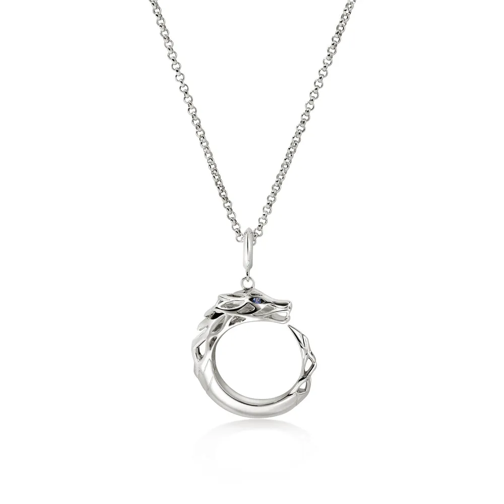 Naga Pendant Necklace, Sterling Silver
